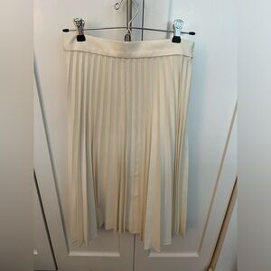 Cream midi pleated skirt ZARA XS
